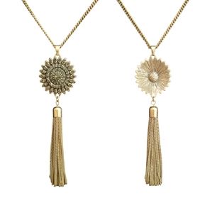 Reversible tassel pendant necklace